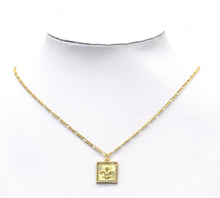Load image into Gallery viewer, CZ Pave Anchor Flower Square Charm, Sku#F1503