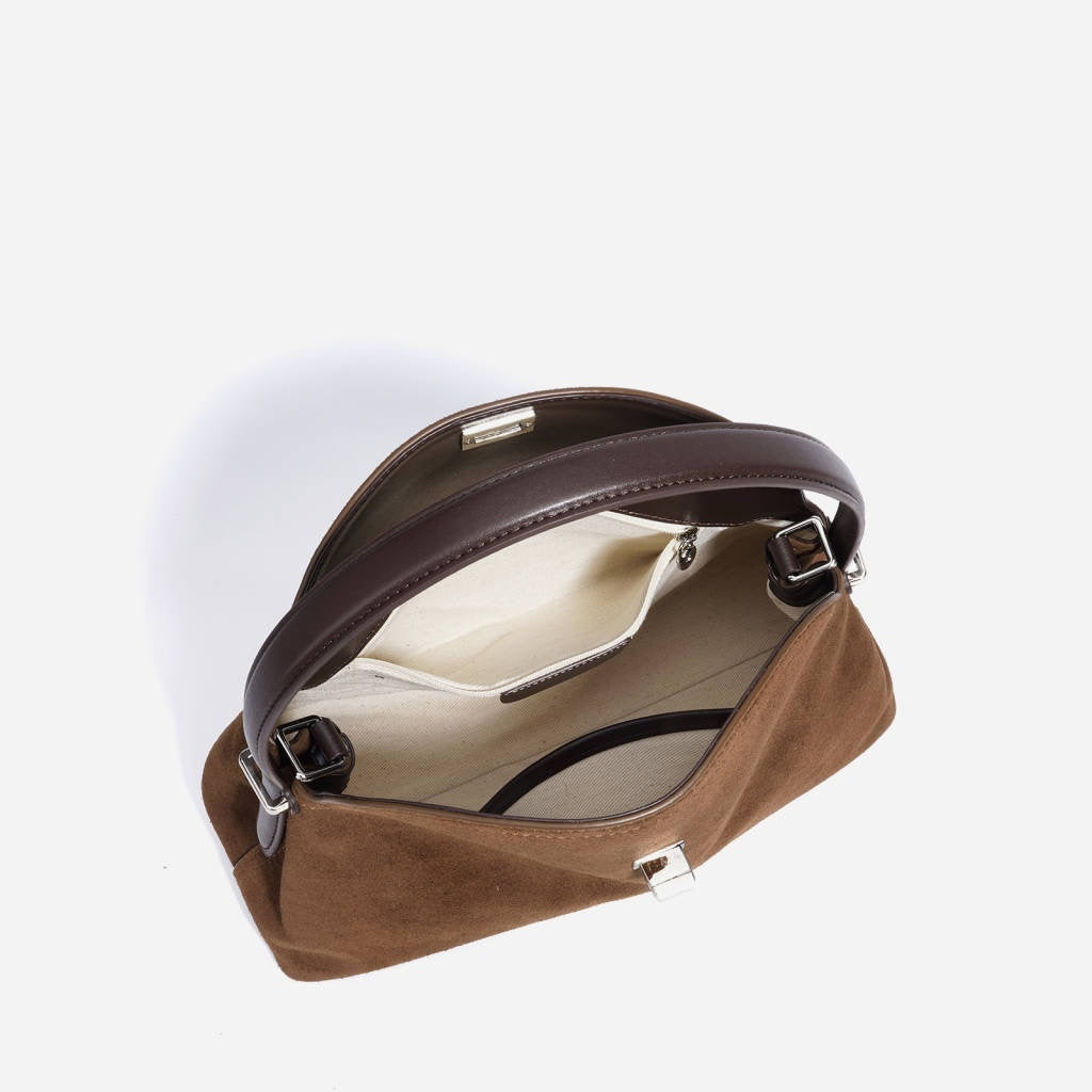 Women's Genuine Suede Leather Crossbody Bag – Minimalist Urban Style