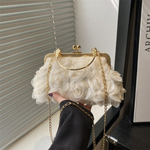 Load image into Gallery viewer, Rose Pattern Women's Crossbody Bag with Chain Strap | Chic Everyday Handbag