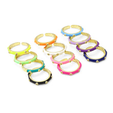 Load image into Gallery viewer, Colorful Enamel Round Stackable Ring, SKU#X264
