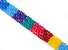 Load image into Gallery viewer, Mixed Color Jade Round Smooth Beads, Sku#U1428
