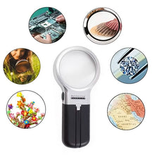 Load image into Gallery viewer, Foldable HD Multi-Power Magnifying Glass (Handheld &amp; Desktop)