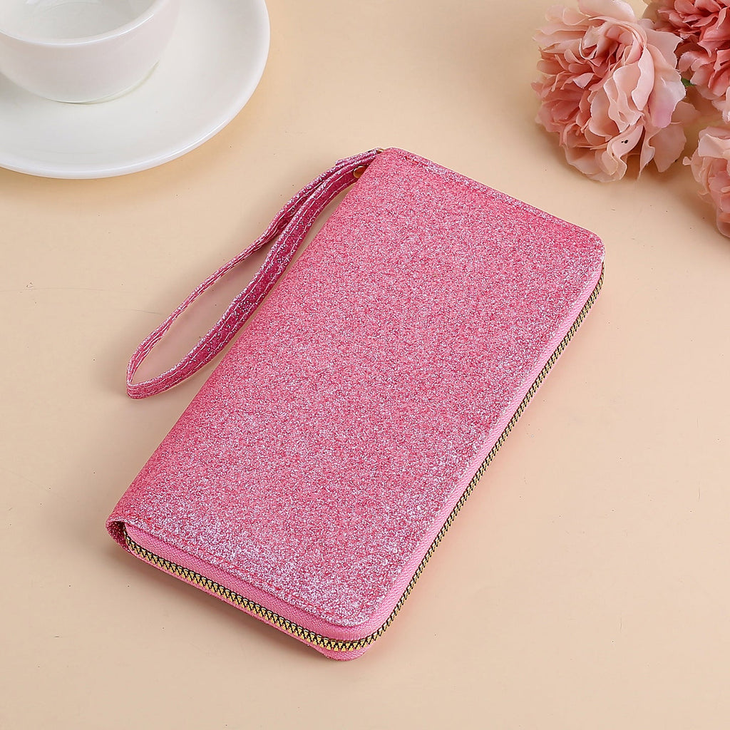 Women's Sequin Clutch Bag – PU Leather Evening Purse with Chain Strap
