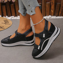 Load image into Gallery viewer, Women's Plus Size Color-Block Wedge Casual Shoes | Round Toe Breathable Mesh Flats