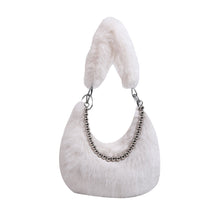 Load image into Gallery viewer, Furry Crossbody Bag for Women - Plush Shoulder Bag with Adjustable Strap