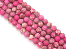Load image into Gallery viewer, Pink Imperial Jasper Round Smooth Beads, 8mm/10mm/12mm, Sku#U1477
