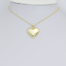 Load image into Gallery viewer, CZ Puffy Heart with Diamond Charm Pendant, Sku#LK1153