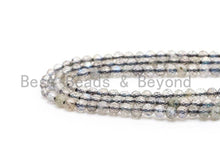 Load image into Gallery viewer, High Quality Natural Gray Labradorite Round Faceted beads, SKU#U72