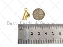 Load image into Gallery viewer, High Polished OK Hand Gesture Shape Pendant/Charm,Cubic Zirconia Charm, Necklace Bracelet Charm Pendant,10x16mm, Sku#L418