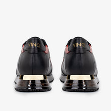 Load image into Gallery viewer, The Arda Black &amp; Red Leather Men Sneaker