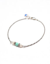Load image into Gallery viewer, Turquoise &amp; Pearl bracelet, silver or gold bracelet