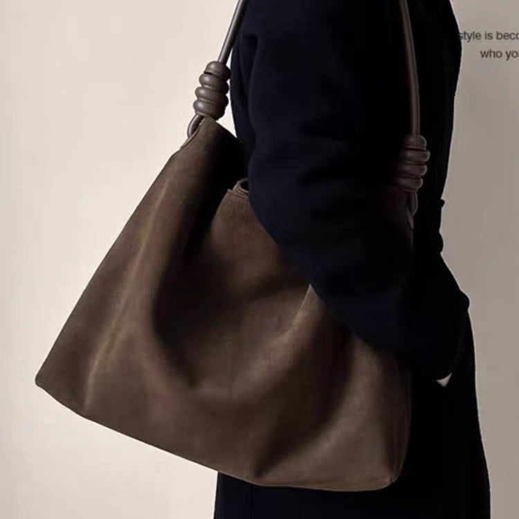 Large Capacity Genuine Leather Shoulder Bag – Women's Commuter Bag