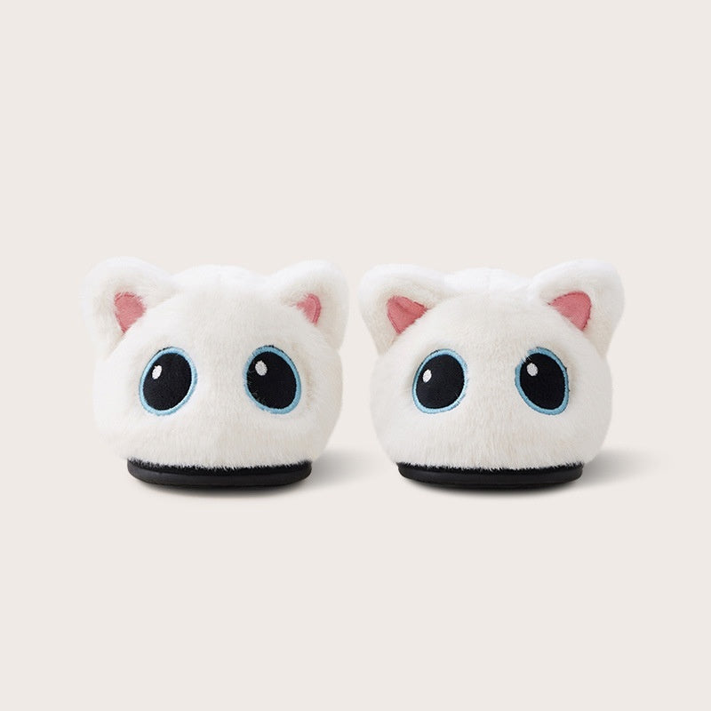 Cozy Cat Slippers with Fleece Lining - Warm Indoor House Shoes for Women & Men