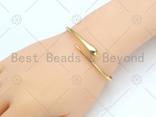 Load image into Gallery viewer, CZ Mirco Pave Snake Open Cuff Bracelet, X229