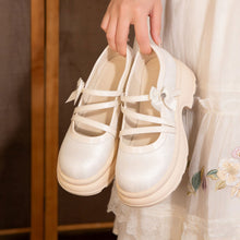 Load image into Gallery viewer, Women's Bow Platform Mary Jane Shoes | Chunky Sole Satin Pumps
