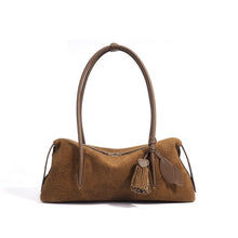Load image into Gallery viewer, Women's Suede Leather Pillow Shoulder Bag | Minimalist Crossbody Handbag