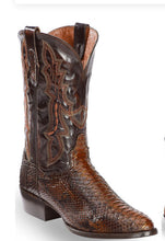 Load image into Gallery viewer, Men's Embroidered Patchwork Quilted Boots | Slip-On Pointed-Toe Low Heel Winter Boots