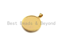 Load image into Gallery viewer, Colorful Enamel Round Particle On Gold Round Coin Pendant, 23x25mm,Sku#F1041C