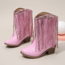Load image into Gallery viewer, Western Fringe Ankle Boots