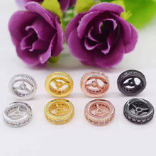 Load image into Gallery viewer, CZ Micro Pave Round Wheel Spacer Beads, sku#G79