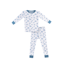 Load image into Gallery viewer, Toddler/Kids Bamboo Pajamas - Blue Rainbow