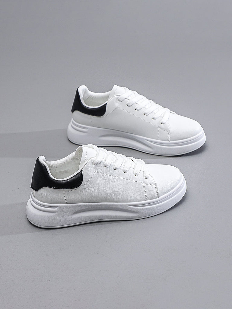Women's Platform Sports Casual Sneakers - Lace-Up Athletic Fashion Shoes