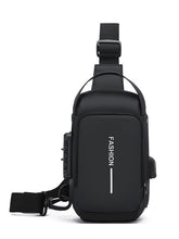 Load image into Gallery viewer, Men's Waterproof Crossbody Chest Bag with USB Charging Port - Anti-Theft Sling Shoulder Bag