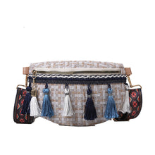 Load image into Gallery viewer, Casual Travel Tassel Woven Shoulder Bag