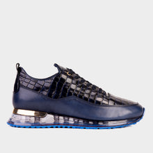 Load image into Gallery viewer, The Marseille Navy Blue Leather Men Sneaker