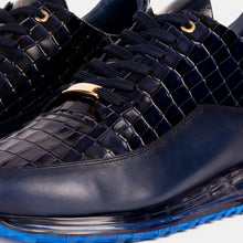 Load image into Gallery viewer, The Marseille Navy Blue Leather Men Sneaker