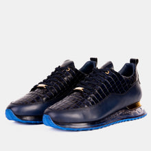 Load image into Gallery viewer, The Marseille Navy Blue Leather Men Sneaker