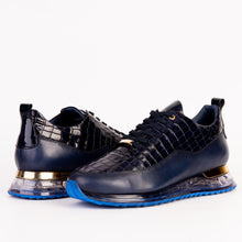 Load image into Gallery viewer, The Marseille Navy Blue Leather Men Sneaker