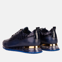 Load image into Gallery viewer, The Marseille Navy Blue Leather Men Sneaker