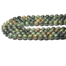 Load image into Gallery viewer, Genuine Green Tree Branch Agate Round Smooth Beads, 6mm/8mm/10mm, Sku#U1585