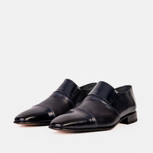 Load image into Gallery viewer, The Everest Navy Leather Cap Toe Dress Loafer Men Shoe
