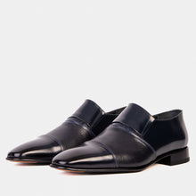 Load image into Gallery viewer, The Everest Navy Leather Cap Toe Dress Loafer Men Shoe