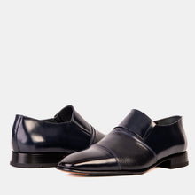 Load image into Gallery viewer, The Everest Navy Leather Cap Toe Dress Loafer Men Shoe