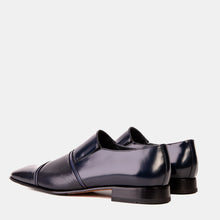 Load image into Gallery viewer, The Everest Navy Leather Cap Toe Dress Loafer Men Shoe