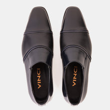 Load image into Gallery viewer, The Everest Navy Leather Cap Toe Dress Loafer Men Shoe