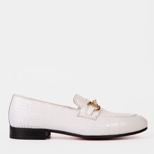 Load image into Gallery viewer, The Monaco White Leather Men Shoe Bit Loafer