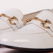 Load image into Gallery viewer, The Monaco White Leather Men Shoe Bit Loafer