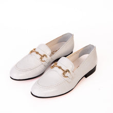 Load image into Gallery viewer, The Monaco White Leather Men Shoe Bit Loafer