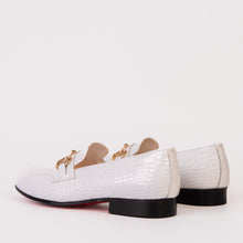 Load image into Gallery viewer, The Monaco White Leather Men Shoe Bit Loafer