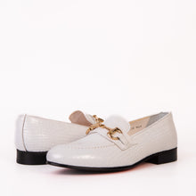Load image into Gallery viewer, The Monaco White Leather Men Shoe Bit Loafer