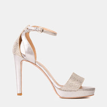 Load image into Gallery viewer, The Mars Platform Heel Silver Leather Women's Sandal