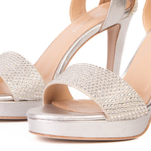Load image into Gallery viewer, The Mars Platform Heel Silver Leather Women's Sandal