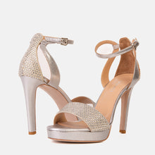 Load image into Gallery viewer, The Mars Platform Heel Silver Leather Women's Sandal