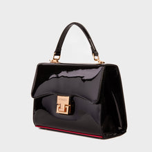 Load image into Gallery viewer, The Ege Black Patent Leather Handbag