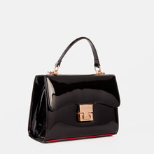 Load image into Gallery viewer, The Ege Black Patent Leather Handbag