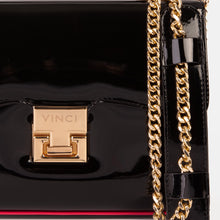 Load image into Gallery viewer, The Ege Black Patent Leather Handbag